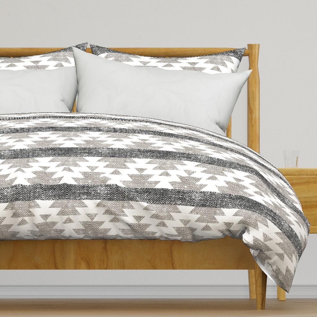 Duvet Covers |   (jumbo scale) woven aztec || neutrals Duvet Cover Bedding Duvet Covers