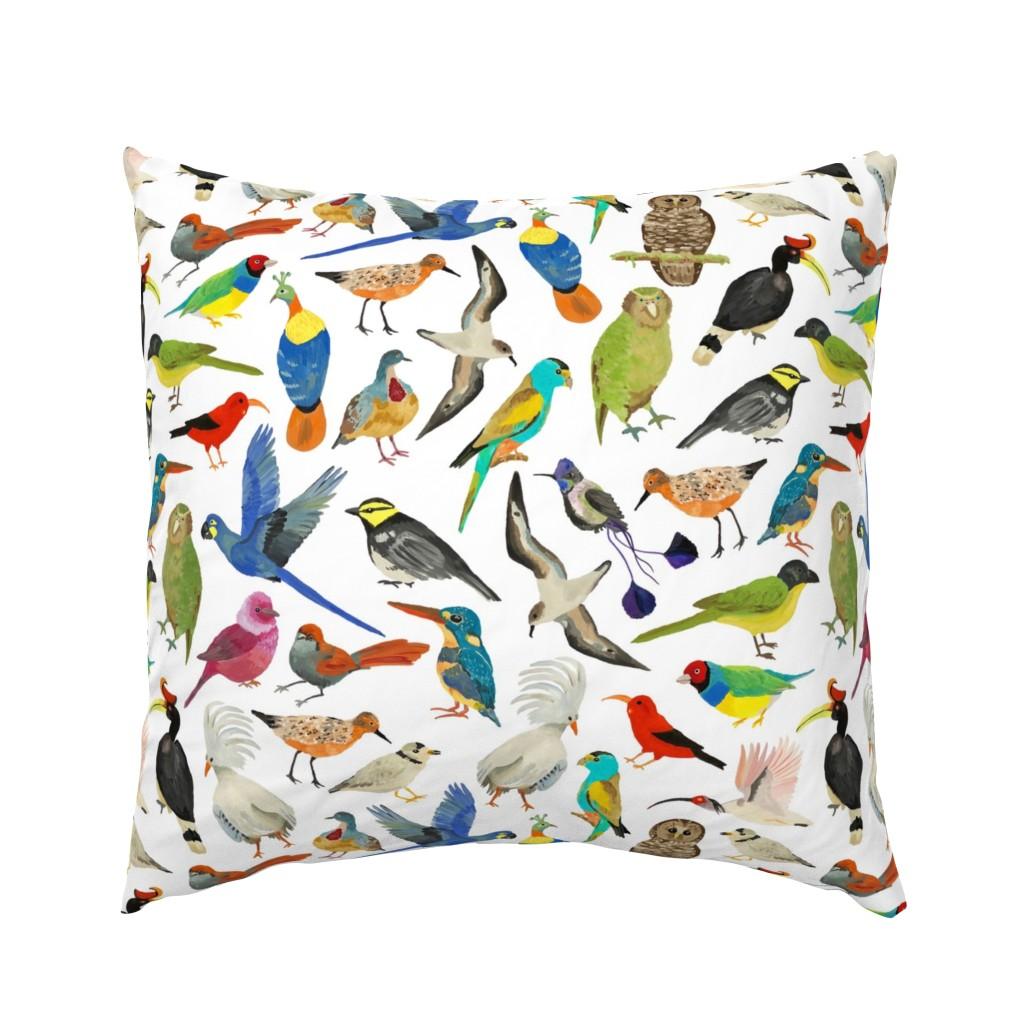 Euro Pillow Shams |   Endangered Birds Around the World Euro Pillow Sham Bedding Euro Pillow Shams