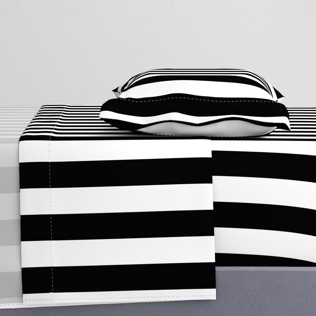 Sheet Sets |   2.5 inch wide Black and White Stripes Sheet Set Bedding Sheet Sets