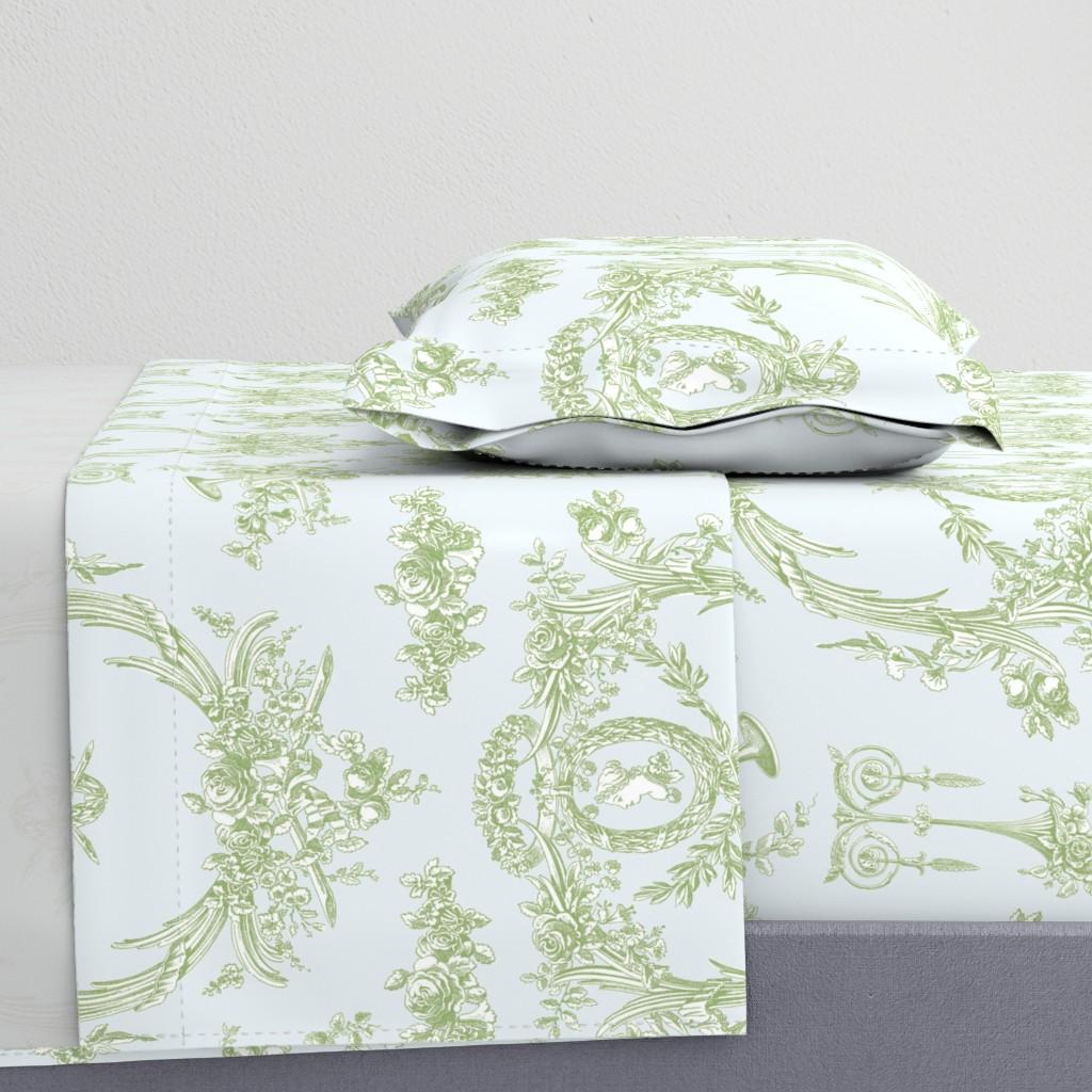 Sheet Sets |   Marie Toile basil 4 Sheet Set Bedding Marie Toile Basil 4