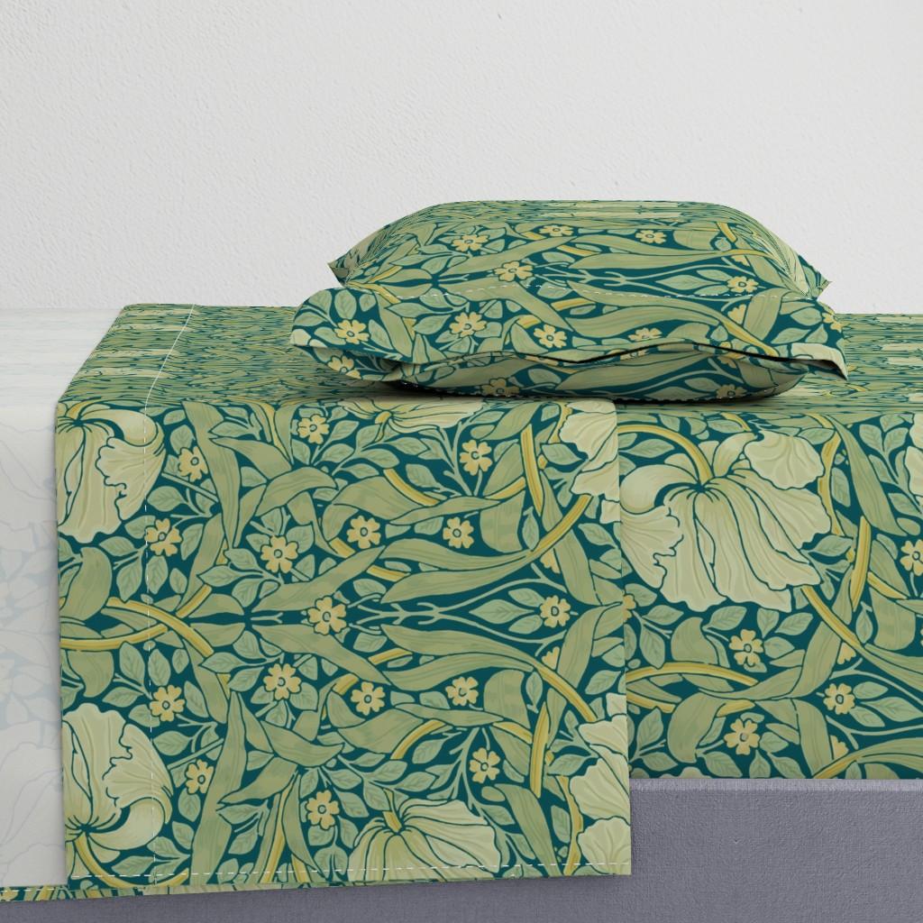 Sheet Sets |   William Morris ~ Antiqued Pimpernel ~ Crane ~ Large Sheet Set Bedding Sheet Sets