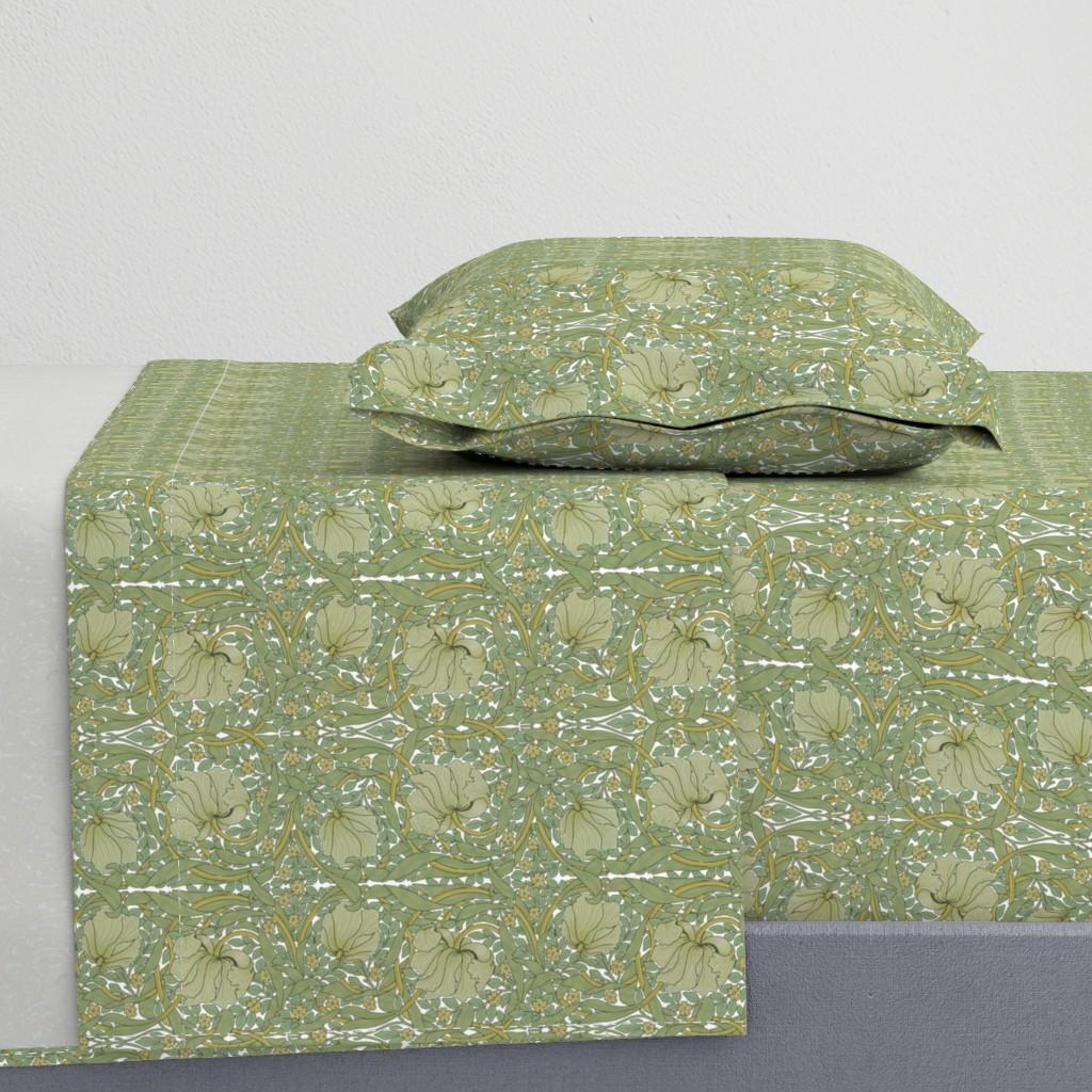 Sheet Sets |   William Morris ~ Antiqued Pimpernel ~ Original on White  Sheet Set Bedding Sheet Sets