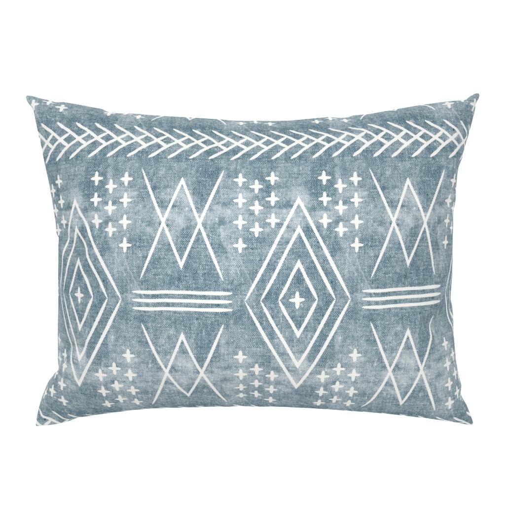 Standard Pillow Shams |   (large scale) vintage moroccan – dusty blue Standard Pillow Sham Bedding (Large Scale) Vintage Moroccan - Dusty Blue