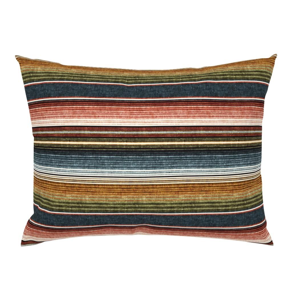 Standard Pillow Shams |   (small scale) serape southwest stripes – earth –  LAD19 Standard Pillow Sham Bedding (Small Scale) Serape Southwest Stripes - Earth - Lad19