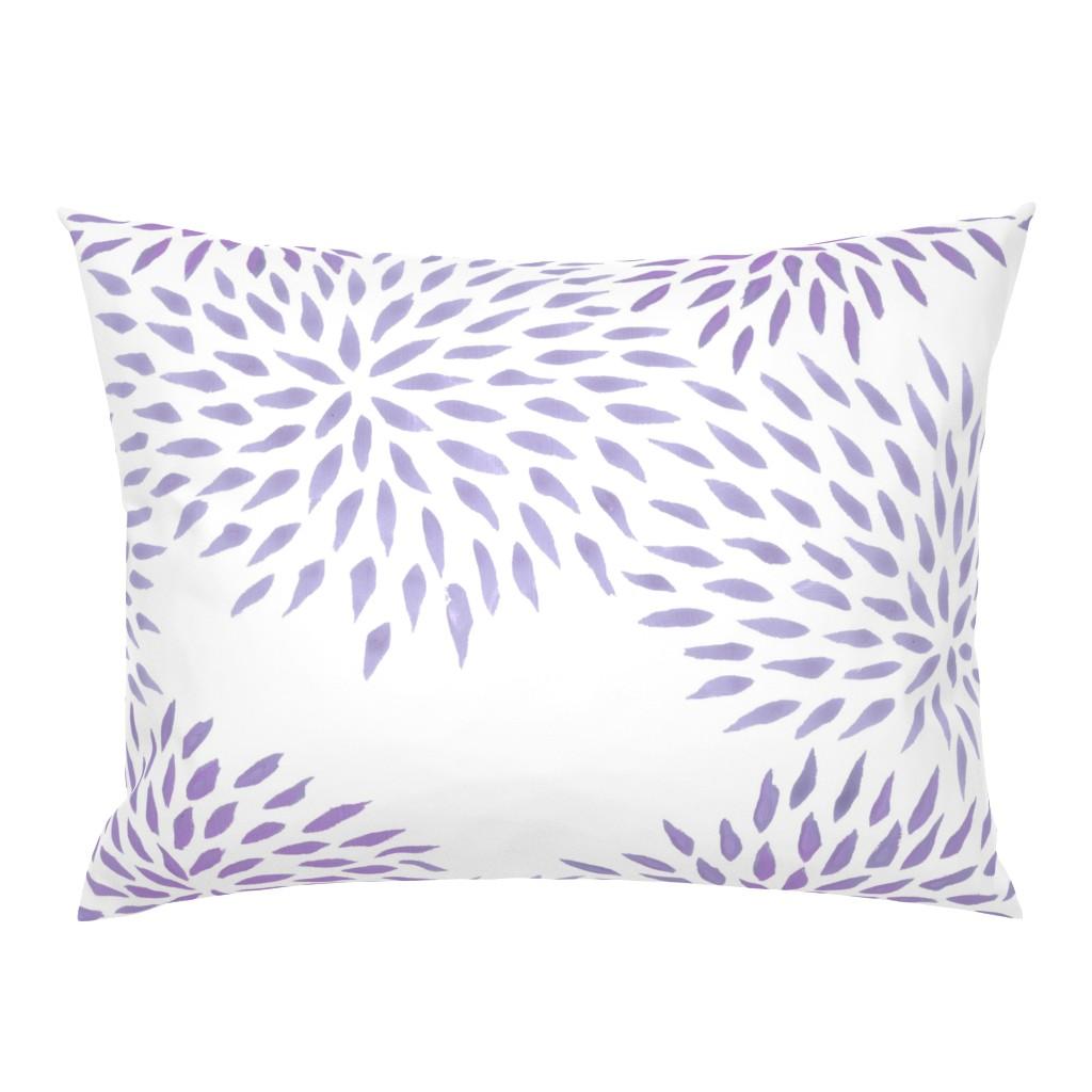 Standard Pillow Shams |   Summer Mums in lilac  Standard Pillow Sham Bedding Standard Pillow Shams