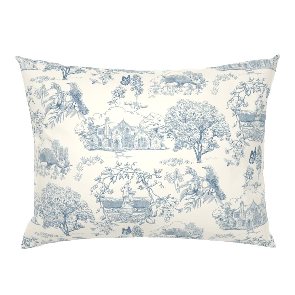 Standard Pillow Shams |   Texas Toile Vintage Blue Standard Pillow Sham Bedding Standard Pillow Shams