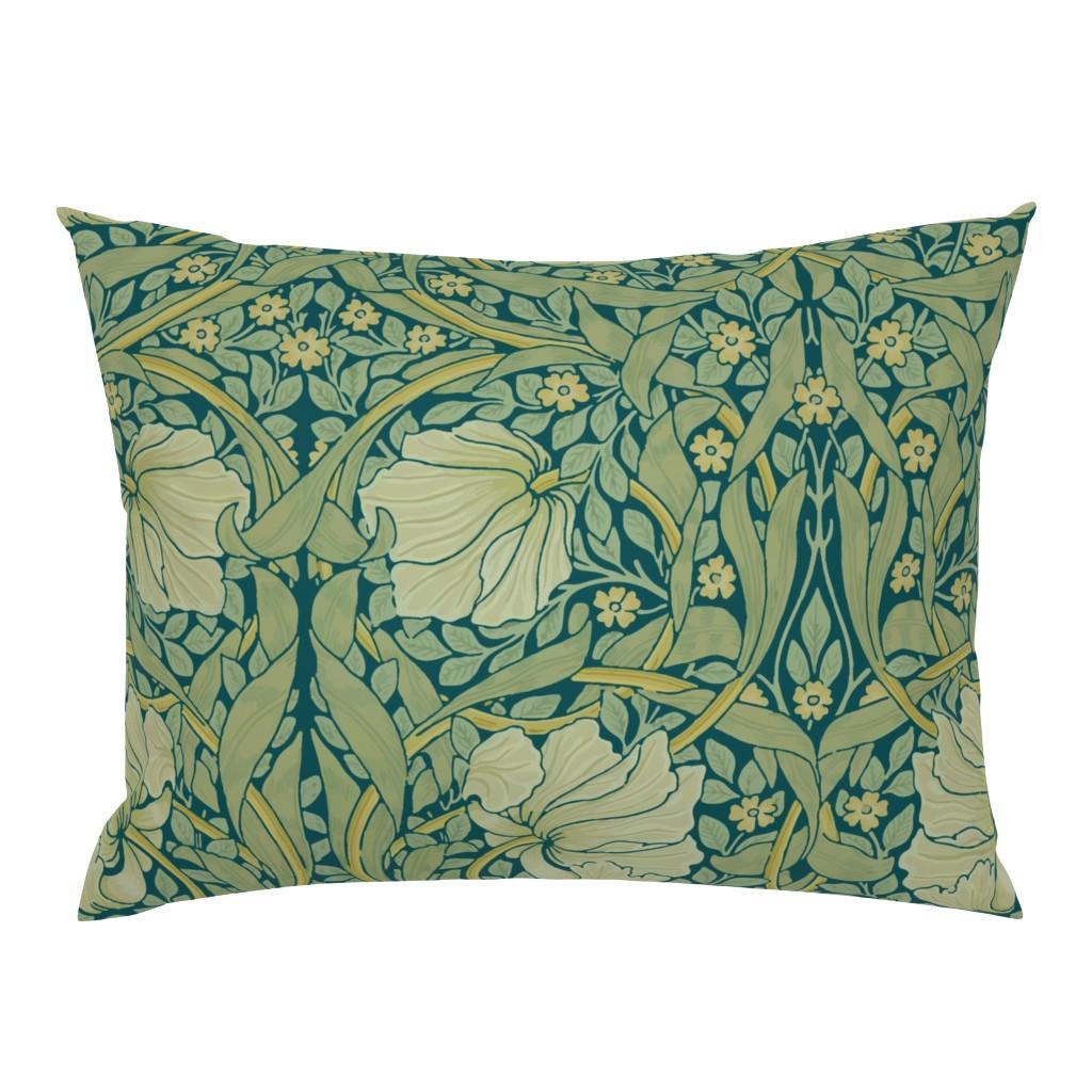 Standard Pillow Shams |   William Morris ~ Antiqued Pimpernel ~ Crane ~ Large Standard Pillow Sham Bedding Standard Pillow Shams