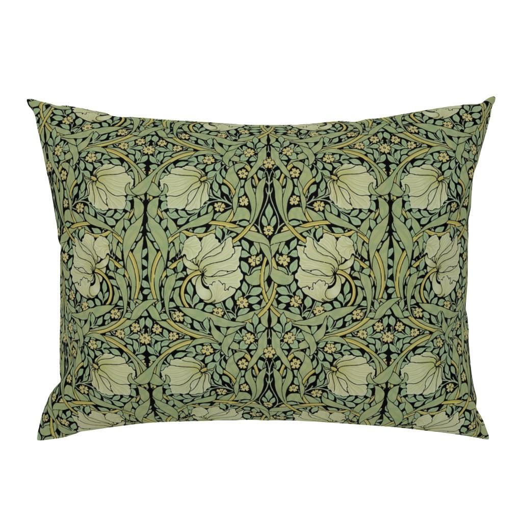 Standard Pillow Shams |   William Morris ~ Antiqued Pimpernel~ Original on Black  Standard Pillow Sham Bedding Standard Pillow Shams