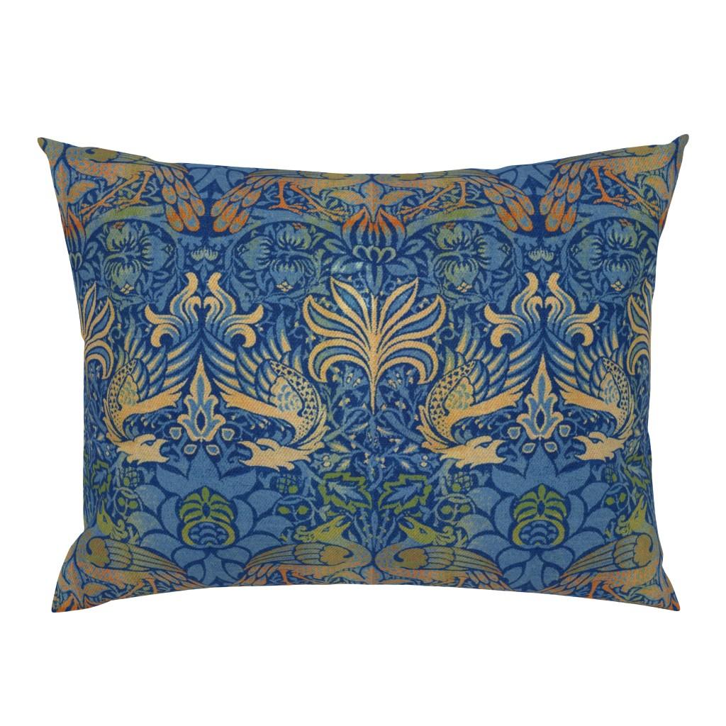 Standard Pillow Shams |   William Morris ~ Peacock and Dragon ~ Bright Original   Standard Pillow Sham Bedding Standard Pillow Shams