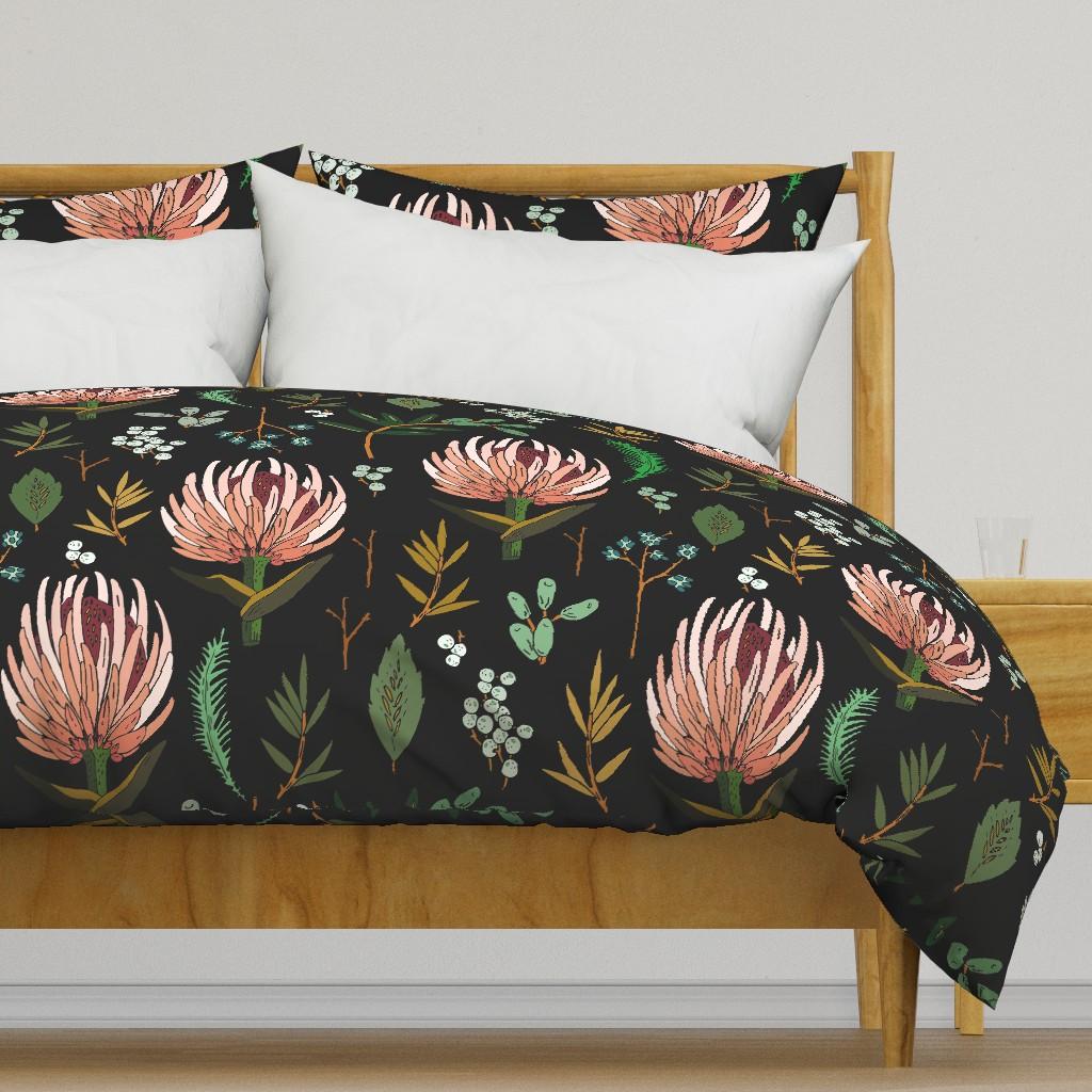 Duvet Covers |   floral_study_dark extra large Duvet Cover